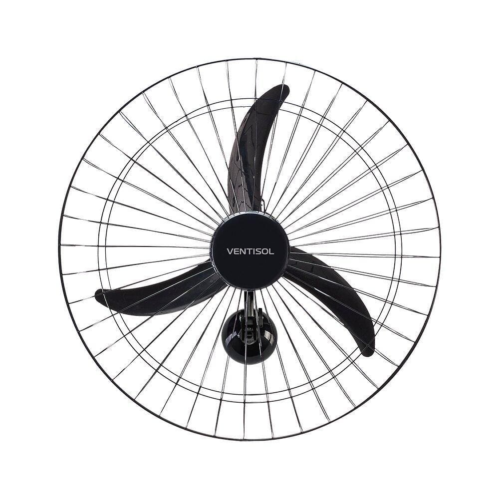 Ventilador Oscilante Parede Ventisol New 60cm Grade Preta Metalica 220V