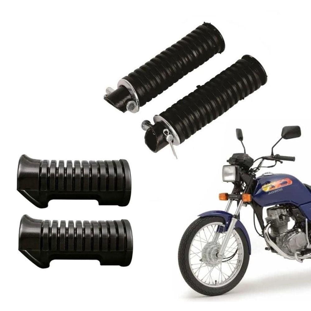 Borrachas Estribo Pedaleiras Cg Titan Fan 125 1983 Ate 2008