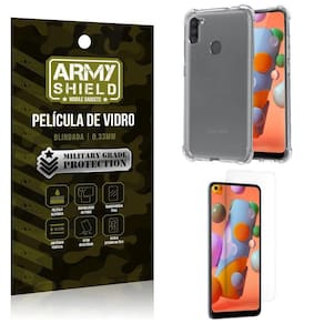 Capinha + Película De Vidro Blindada Galaxy A11 - Armyshield