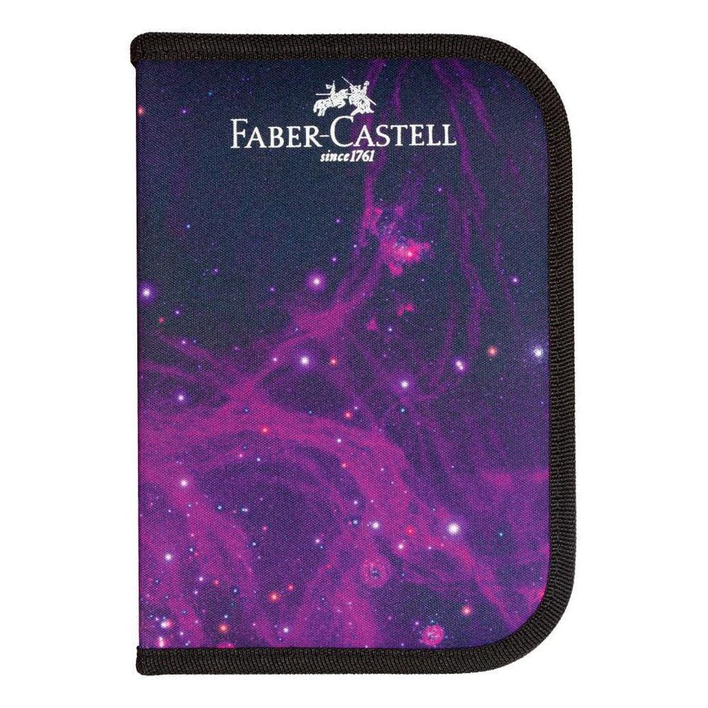 Estojo Faber-Castell Cosmic Nylon + Kit Escolar 18 Itens