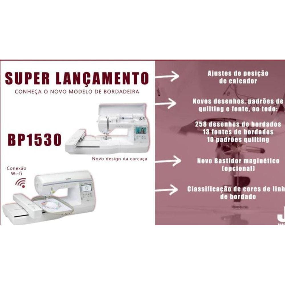 Bordadeira Wifi- Brother Bp1530L -12 M De Garantia