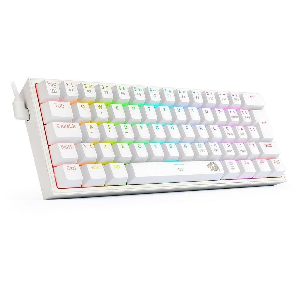 Teclado Mecanico Fizz Rainbow Switch Azul Layout 60% K617 Redragon