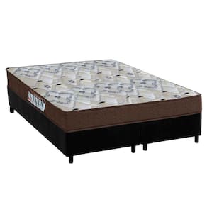 Cama Box Queen: Colchão Ortopédico Ortobom D45/EP Fort Tech ISO 150 + Base CRC Suede Black(158x198)