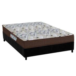 Cama Box Viúva: Colchão Espuma D45 Ortobom /EP Anatômico Fort Tech ISO 150 + Base CRC Suede Black(128x188)