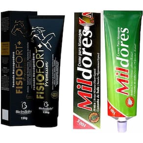 Kit 5 Pomada Fisiofort Premium 150G + 5 Pomada Mil Dores
