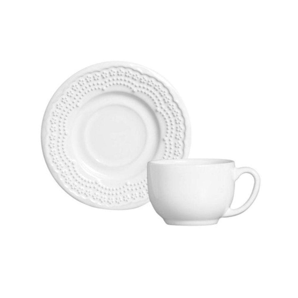 Xícara De Chá Madeleine Branca - 6Pcs - Porto Brasil