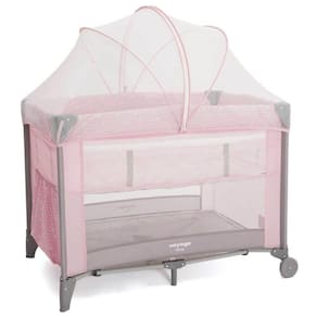 Berço Portátil Sleep Rosa  0 A 18 Kg  - Voyage