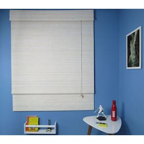 Cortina Romana Bambu Block 1,00X2,20M Branca