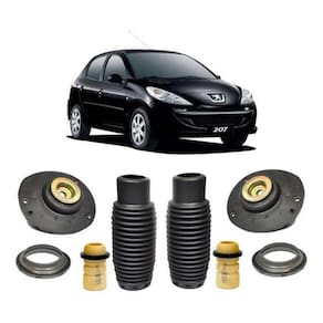2 Kit Batente Coxim Dianteiro Peugeot 207 1.0 2009 2010 2011