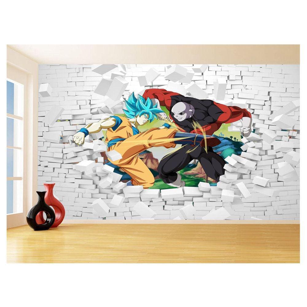 Papel De Parede 3D Dragon Ball Goku Vegeta Anime 3,5M Dbz72