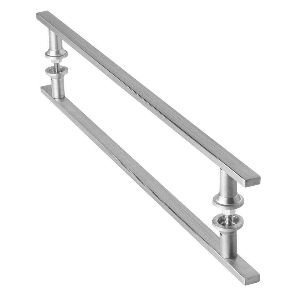 Puxador Aço Inox Escovado para Porta de Vidro 50cm M.S