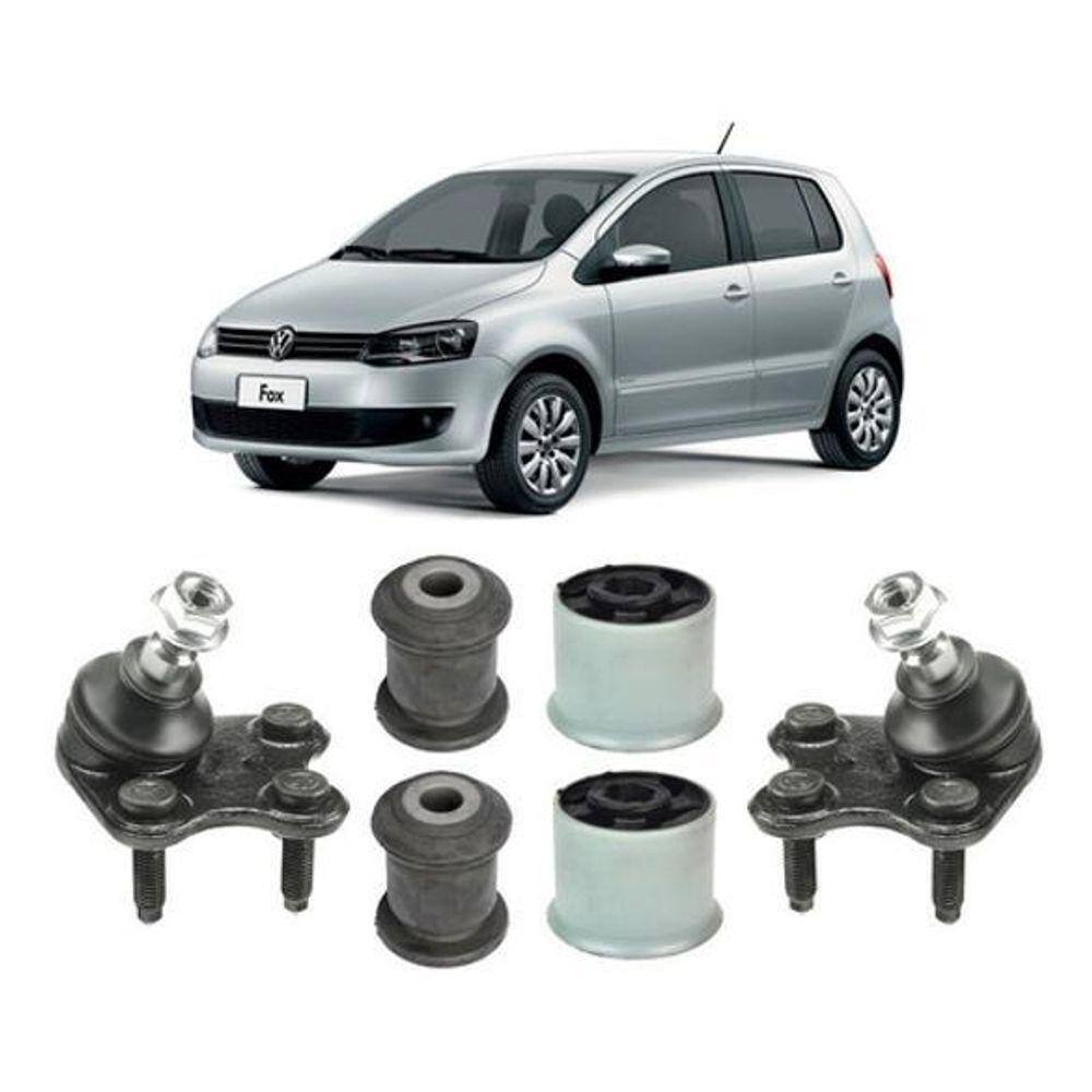 Kit 4 Bucha Maior Menor Pivô Bandeja Dianteira Fox 11 12 13