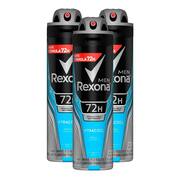 Kit 5 Unidades Desodorante Aerosol Rexona Men Active Dry 150ml