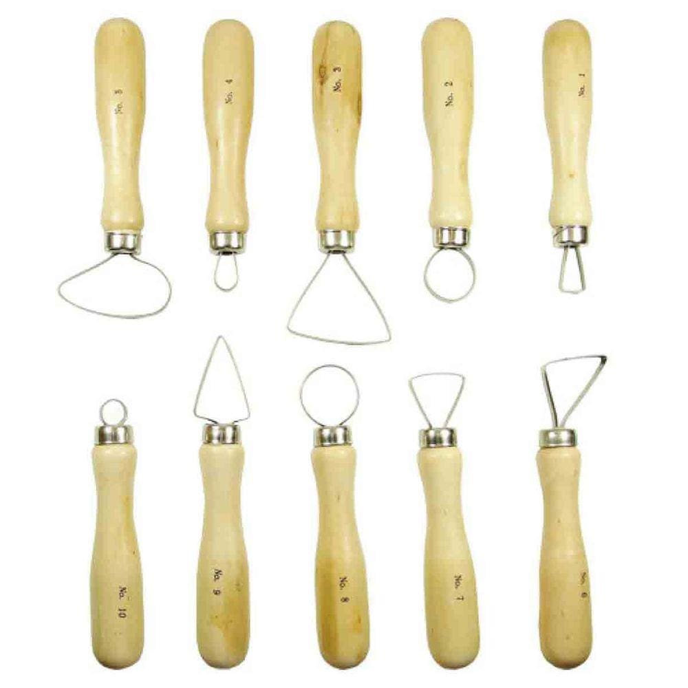 Conjunto Estecas De Metal Para Argila 10 Pecas Sft061