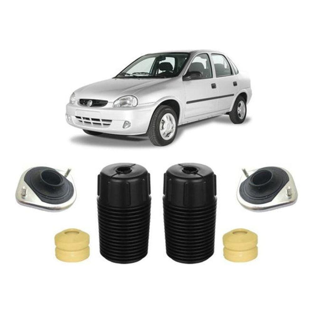 2 Kit Coxim Batente Dianteiro Gm Corsa 1997 1998 1999 2000