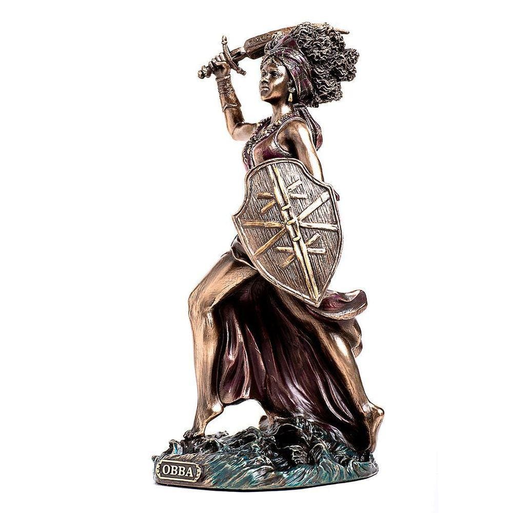Orixa Oba Guerreira Estatua Resina Veronese 18 Cm Orixas