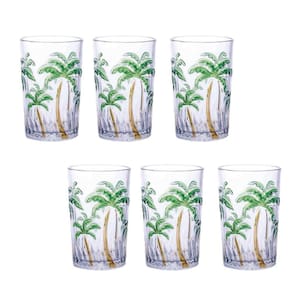 Conjunto De Copos Coqueiro Palm Tree Color 350Ml 6Pçs Class