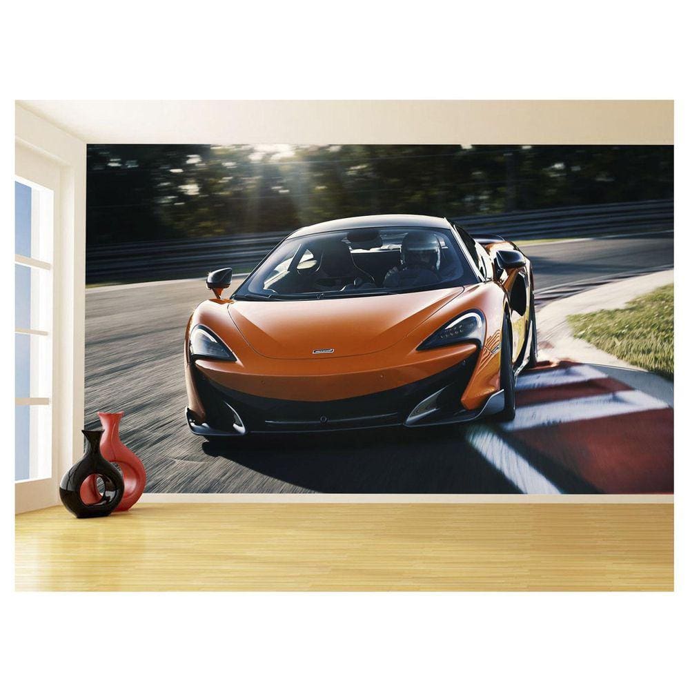 Papel De Parede 3D Carro Mc Laren Pista Super 3,5M Car258