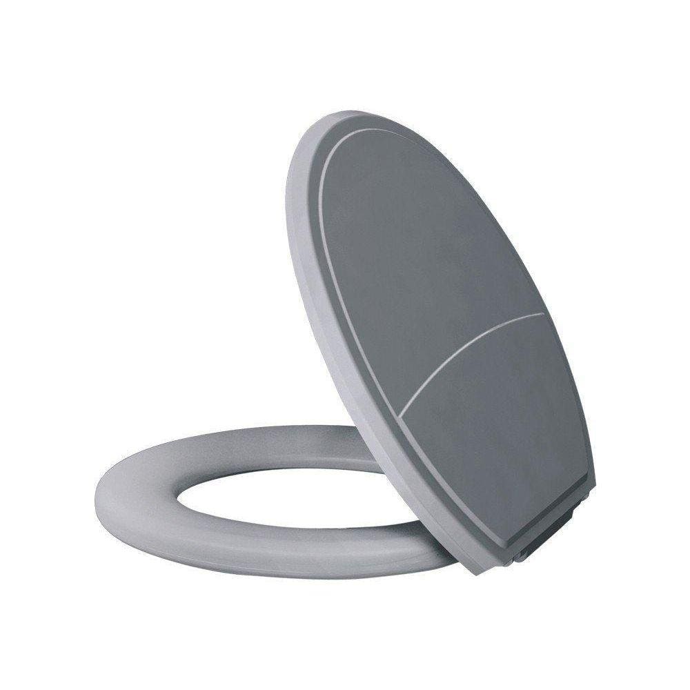 Assento Sanitário Plus Slim Almofadado Cinza Claro