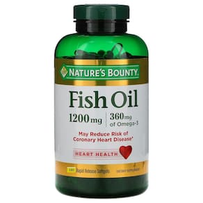 Omega 3 Nature`S Bounty Fish Oil 1200Mg 180 Caps Sem Cheiro