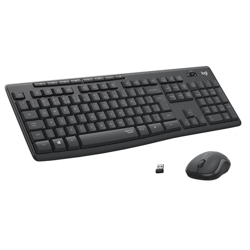 Kit wireless combo teclado e mouse sem fio logitech mk345 com teclado
