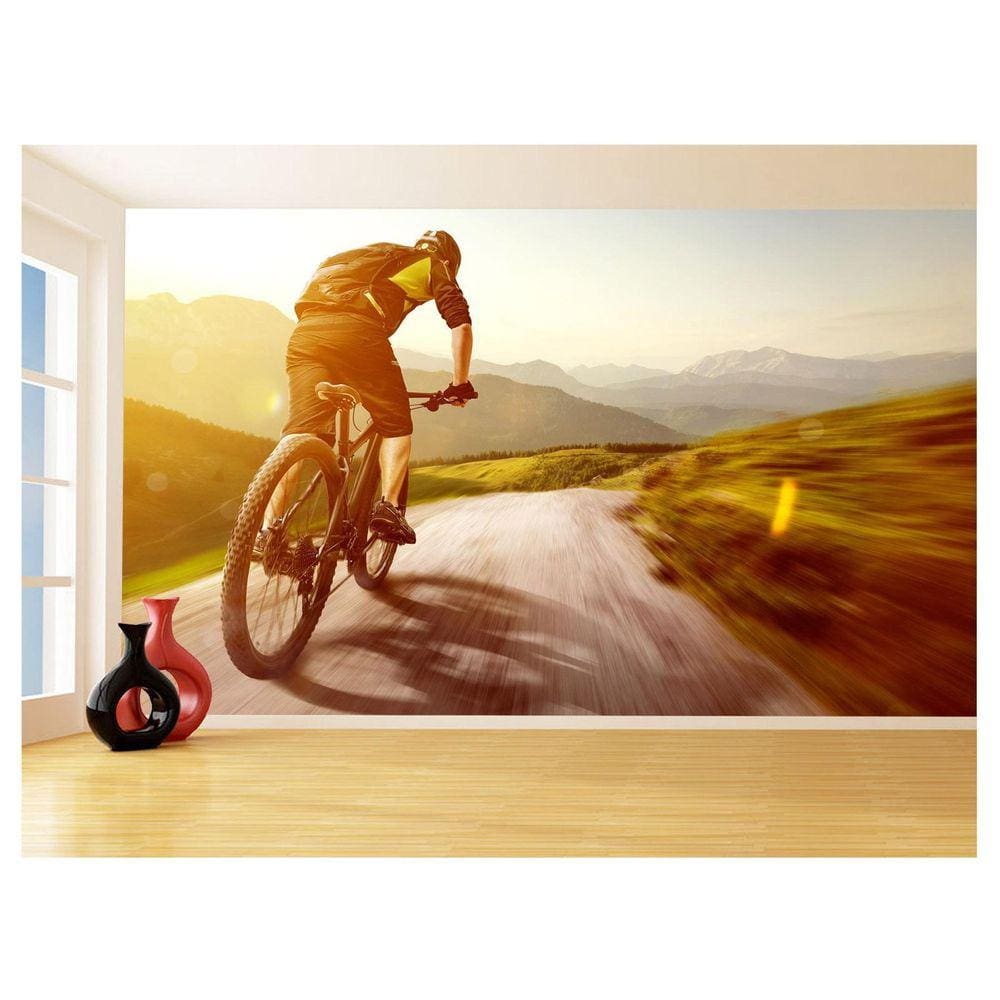 Papel De Parede Mountain Bike Ar Livre Passeio 3,5M Aca41