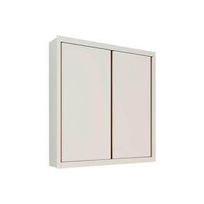 Guarda Roupa Casal Zurique 2 Portas de Correr e 4 Gavetas Off White - Europa