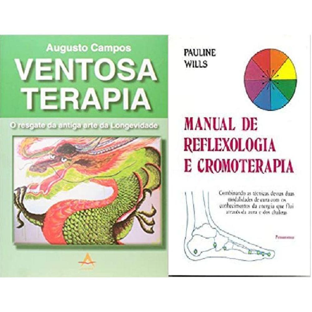 Kit 2 Livros Ventosa Terapia + Manual De Reflexologia