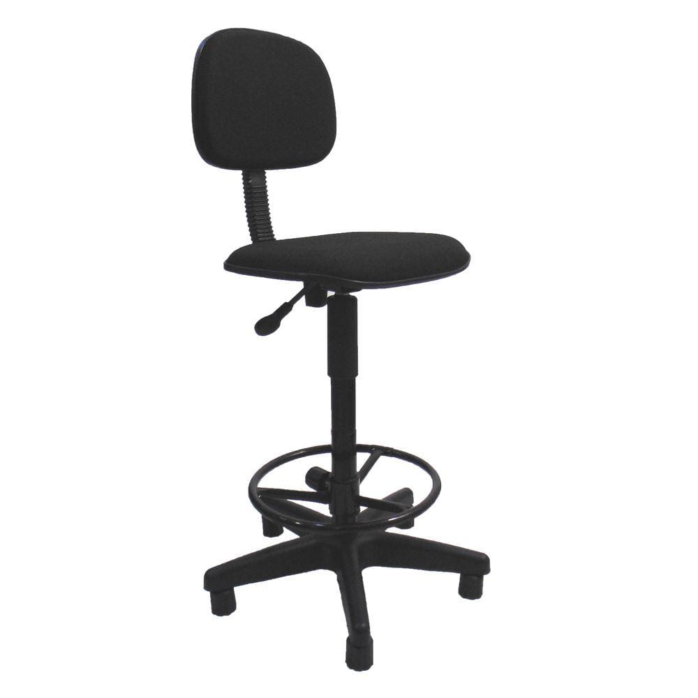 Cadeira Gold secretária caixa tecido preto