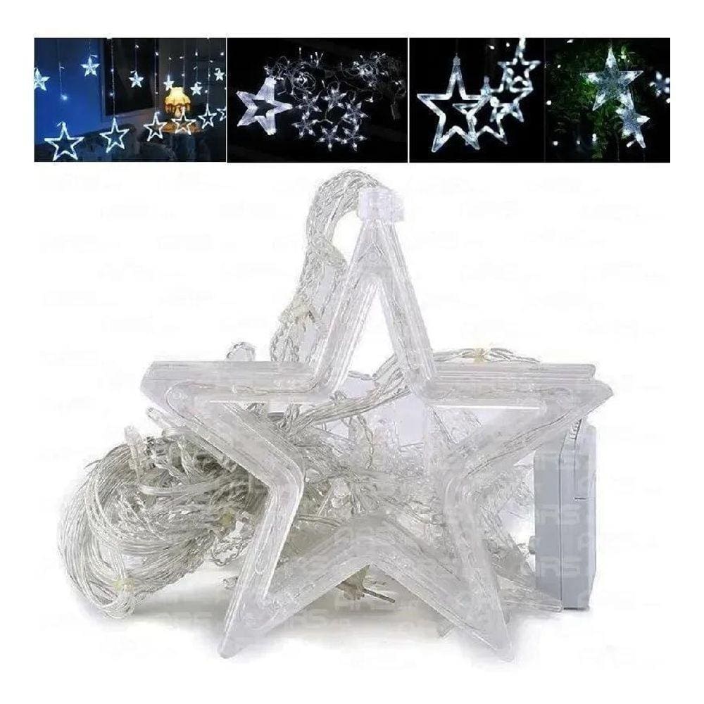 Pisca Pisca Cascata 138 Led Estrela Natal 110V 8 Funções
