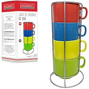 Jogo De Xícara Para Chá De Porcelana 4 Peças 200Ml