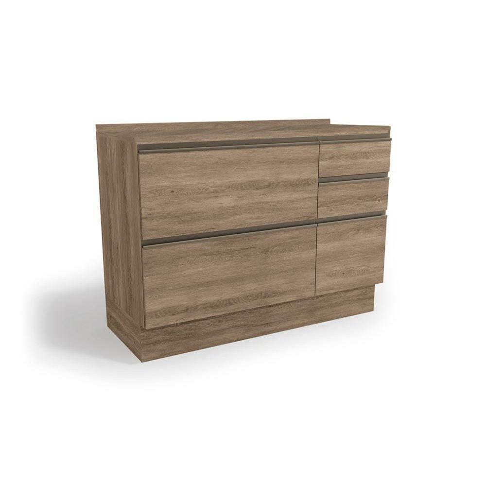 Balcão de Cozinha Modulado Maxxi G746 1 Porta e 4 Gavetas c/ Tampo Nogal - Kappesberg