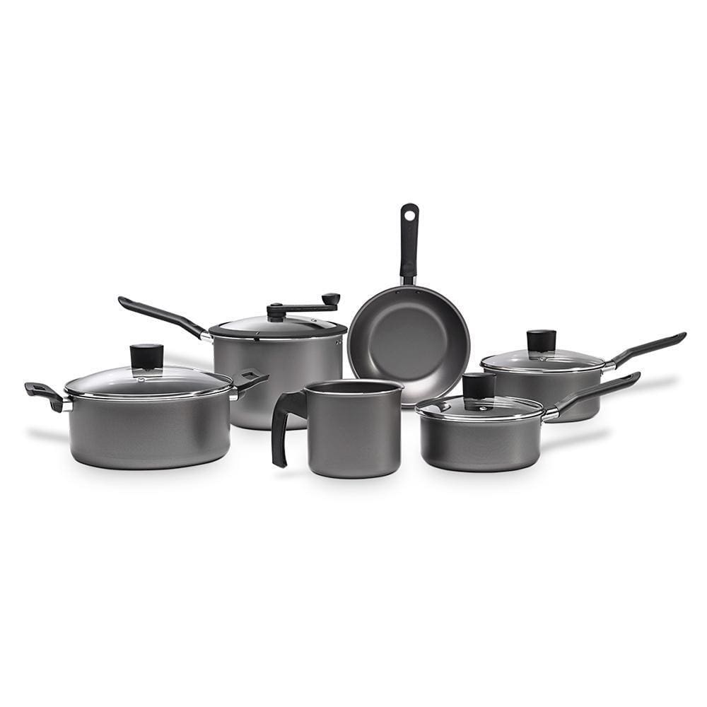 Jogo De Panelas 6 Peças Com Pipoqueira Garlic Grafite Brinox