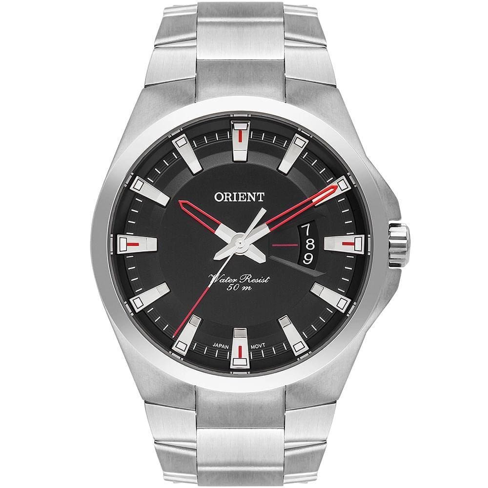Relógio Orient Masculino Analógico Prata Preto Mbss1404 P1sx
