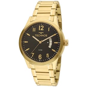 Relógio Masculino Technos Dourado Banhado Ouro 2115Ktptdy4P