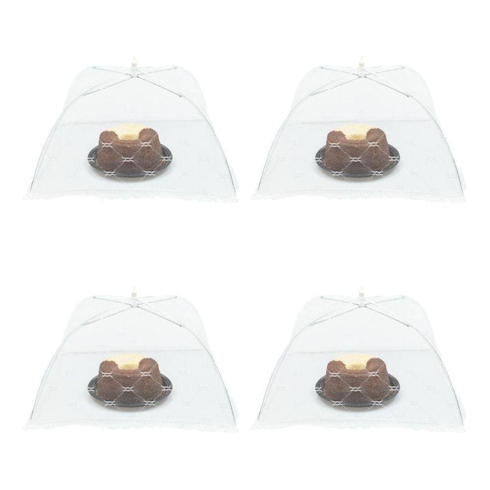 Kit 4 Tela Mosquiteiro Tule Protetor Alimento Grande 40Cm