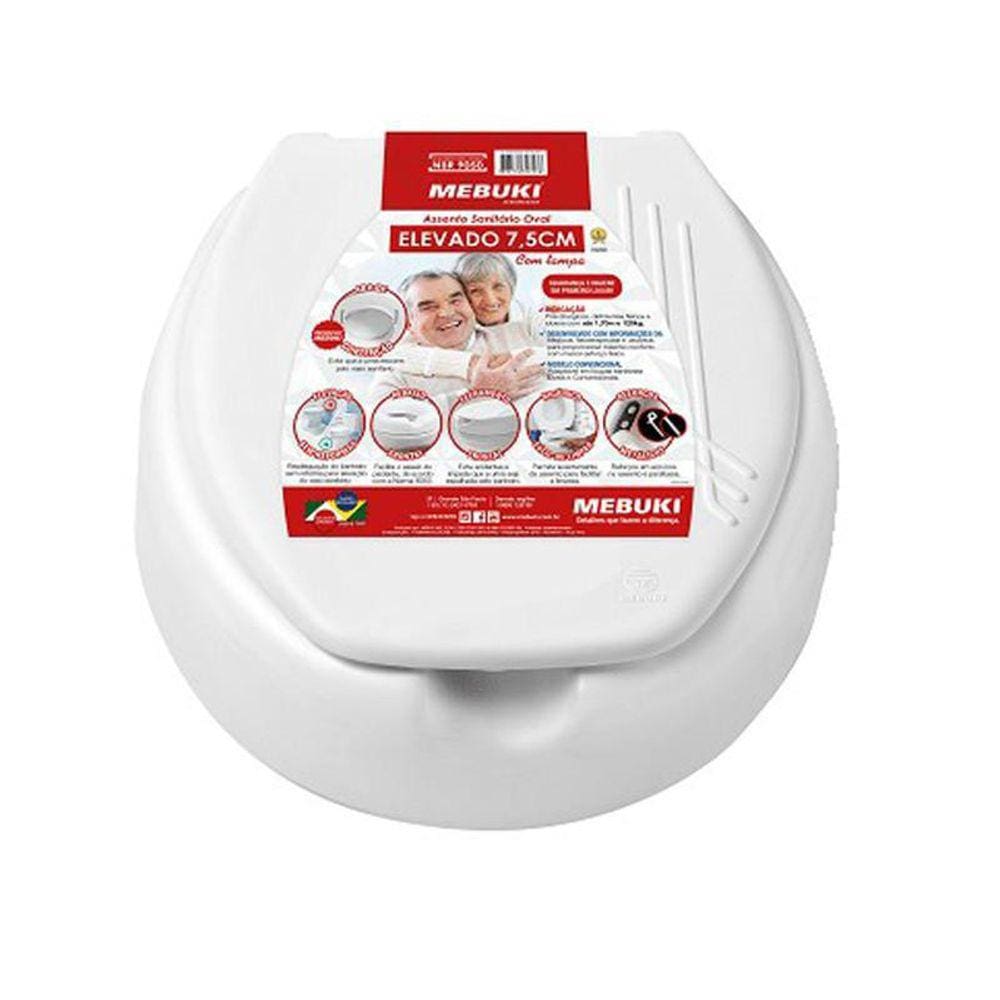 Assento Oval 7,5 Cm Para Vaso Sanitário Branco