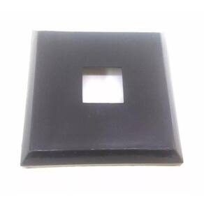 Canopla Nylon Corrimão Quadrada Preta 25 Peças 25X25Mm