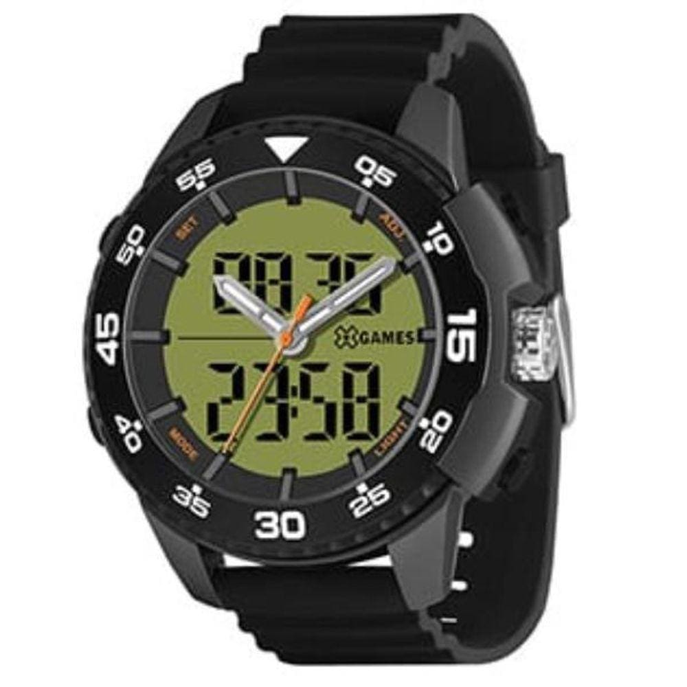 Relógio Masculino X Games Anadigi Preto/Cinza XMPPA326 EXPX