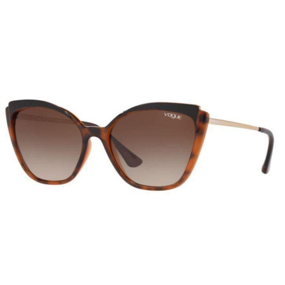 Óculos Sol Vogue Vo5266S W65613 57 Marrom Havana Brilho