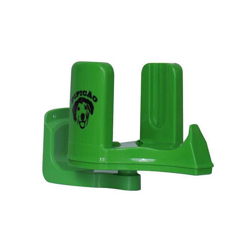 Suporte De Parede Verde Com Saquinho Coletor De Fezes