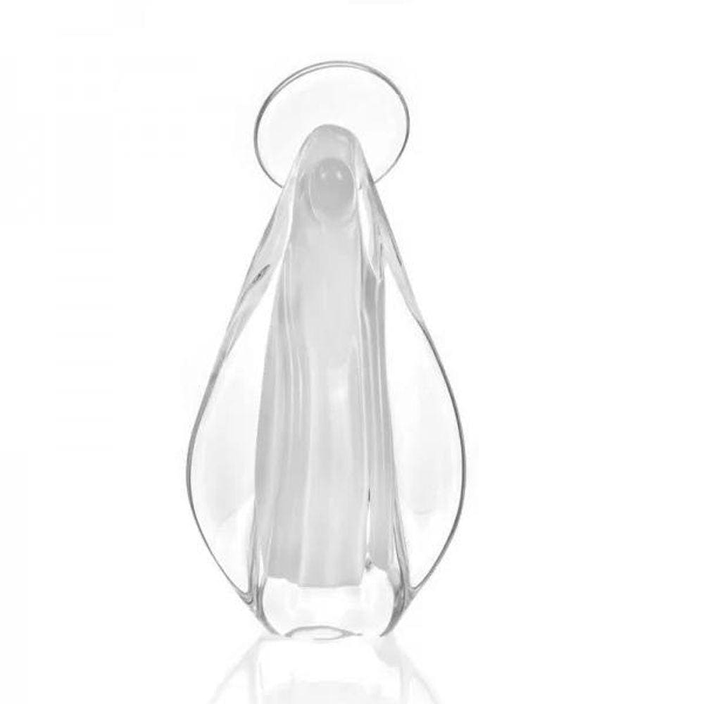 Imagem Santa Cristal Murano Branca 21X38Cm São Marcos