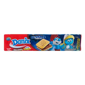Biscoito Recheado Danix Smurfs Sabor Chocolate 130g