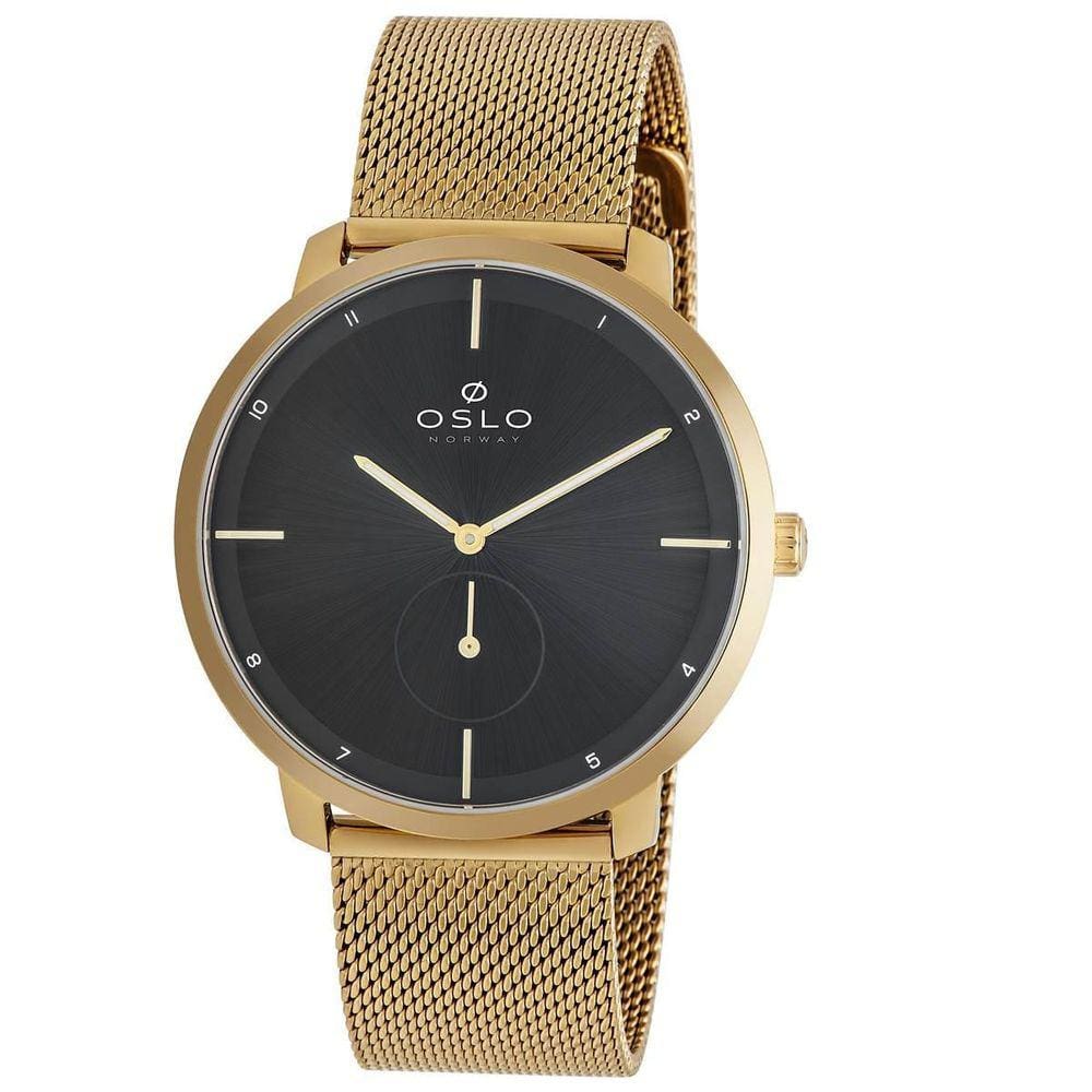 Relógio Oslo Masculino Omgsssvd0002 P1Kx Slim Mesh Dourado