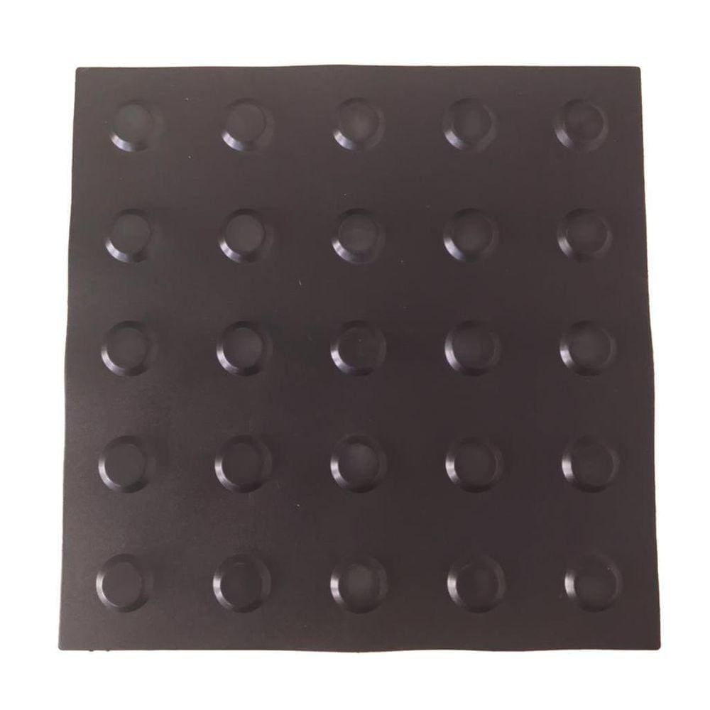 Kit 16 Pçs Piso Tátil Pvc 25X25 Alerta Preto