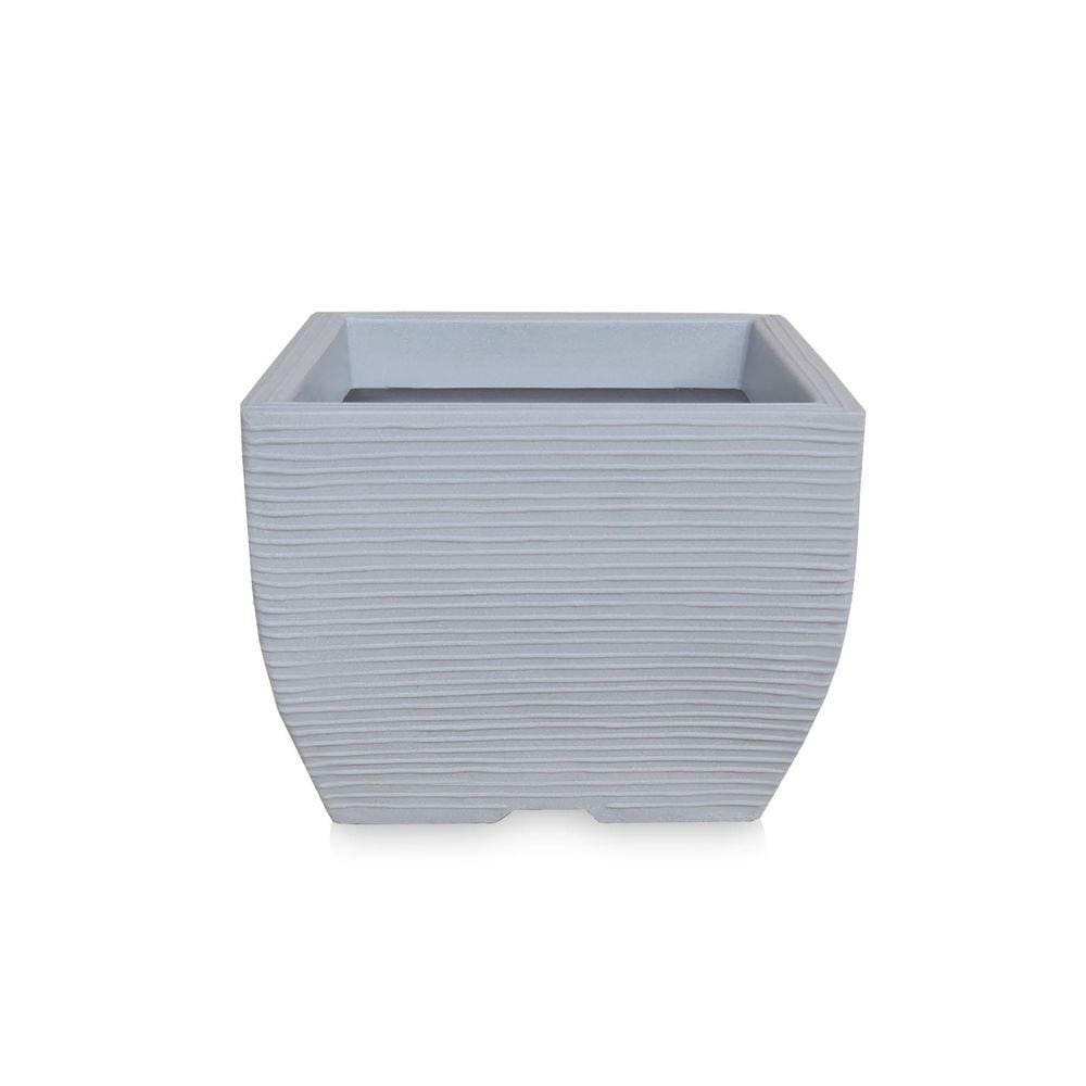 Vaso De Planta Decorativo Em Polietileno 30X40 Cinza Claro