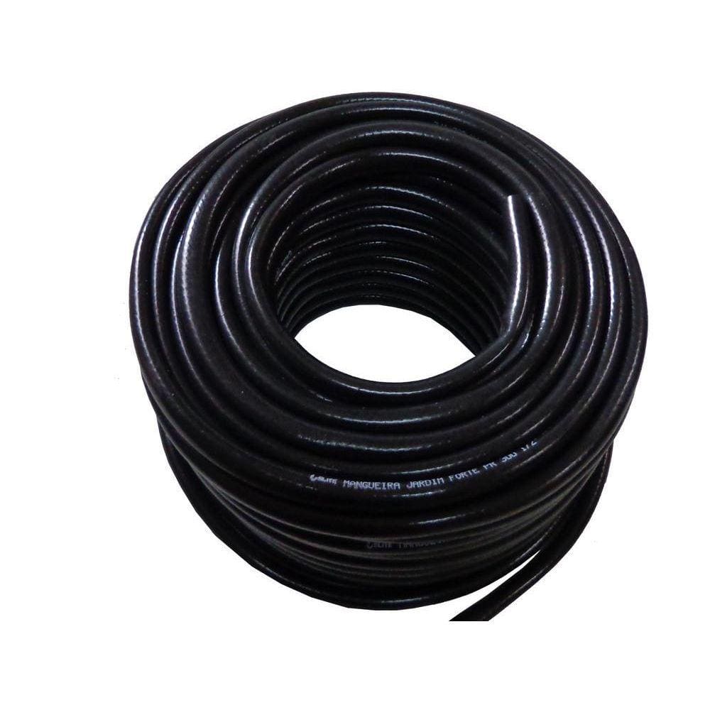 Mangueira Emborrachada Jardim Super Forte Preta 1/2 - 25M