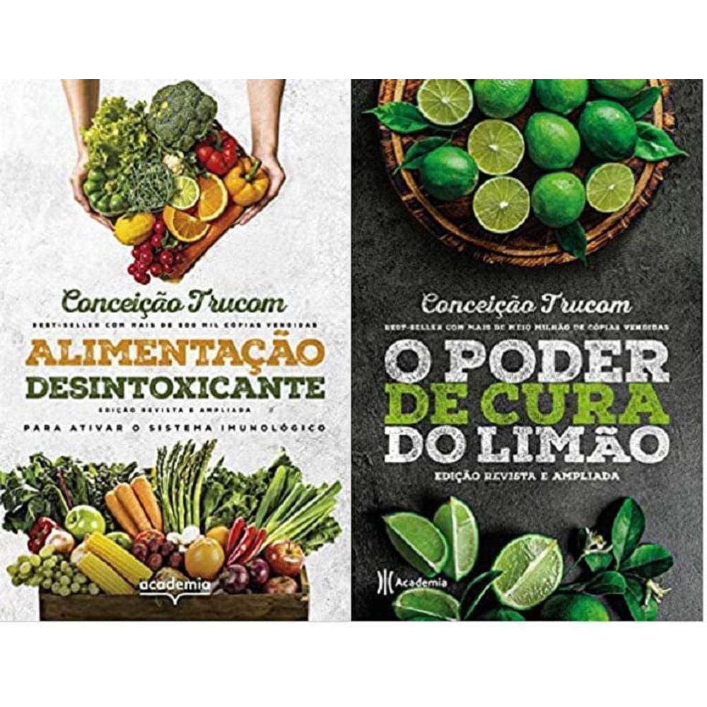 Kit 2 Livro Alimentação Desintoxicante + Poder Cura Do Limão