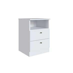 Mesa Cabeceira Infantil Irlanda c/ 2 Gavetas Branco - Genialflex