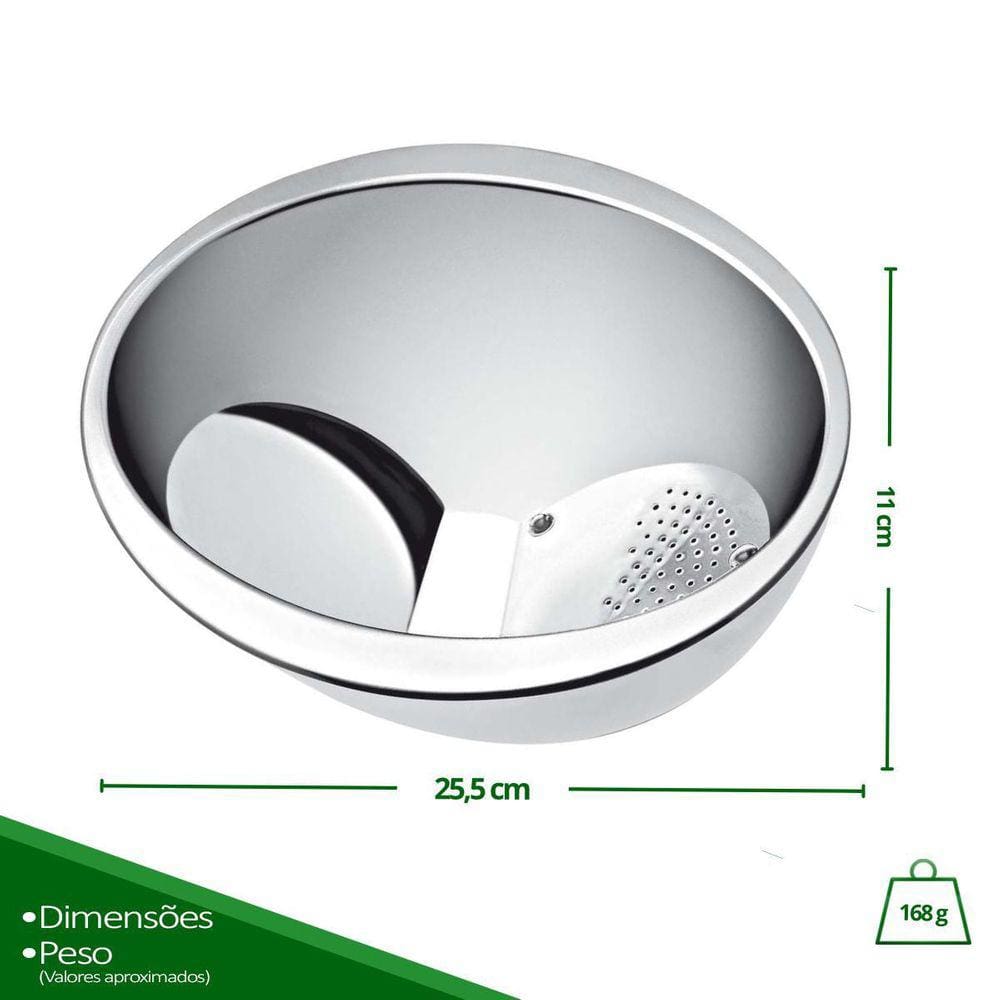 Escorredor De Arroz Lavador De Alimentos Macarrão Aço Inox